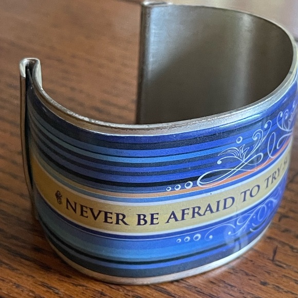 Rustic Cuff Never Be Afraid To Try Something New Inspirational Cuff Bracelet - Picture 1 of 14